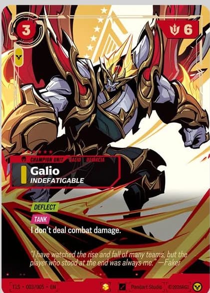 Faker의 갈리오 — Galio, Indefatigable (T1S-003/005)